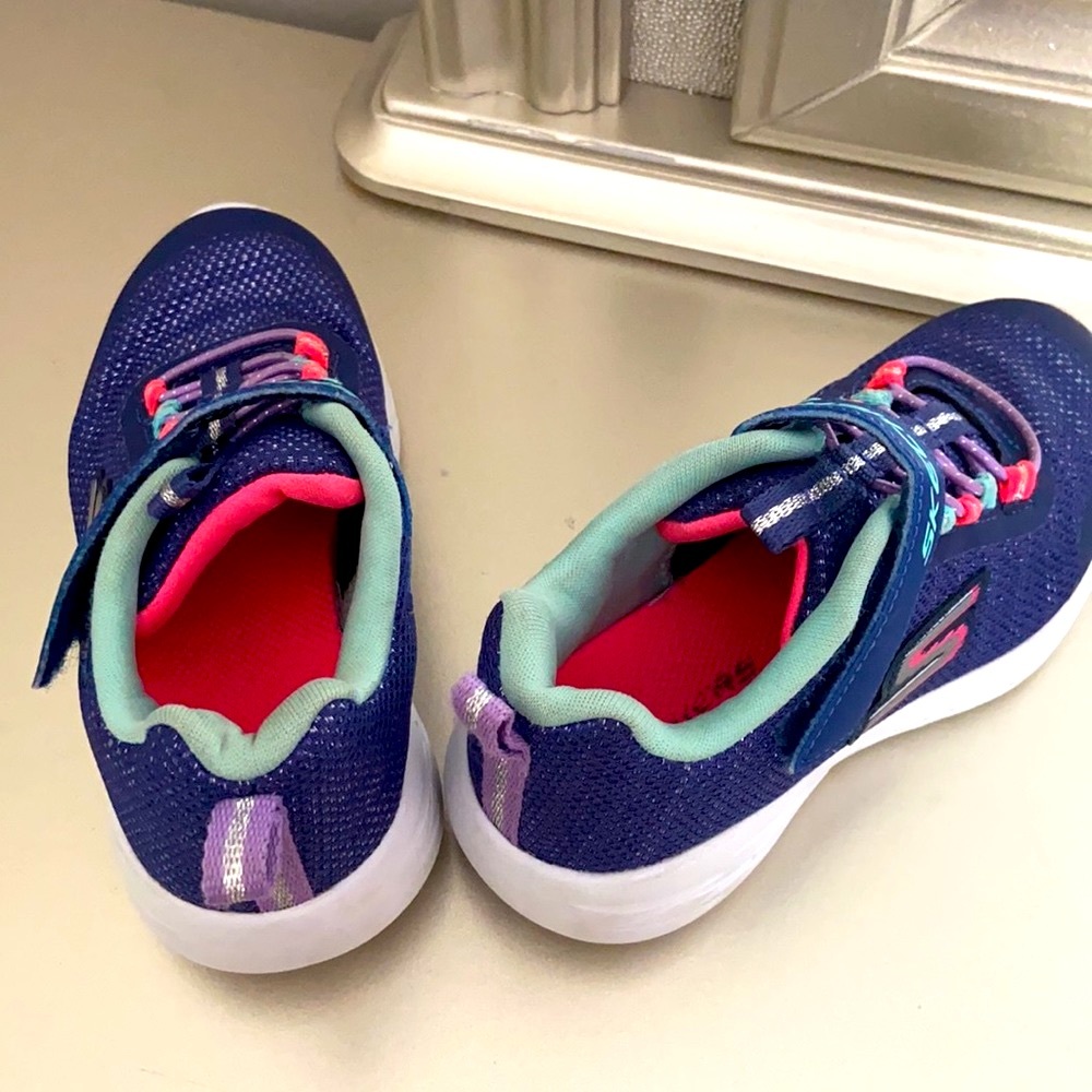 Blue, pink, purple sketchers sneakers - Picture 2 of 6